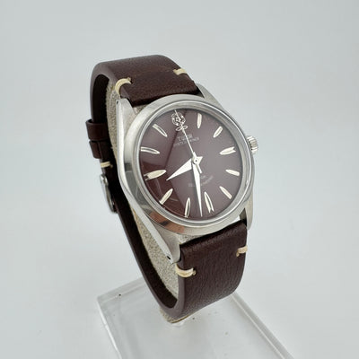TUDOR Big Rose Oyster Prince Ref 7964 Maroon Dial Men's Automatic Watch