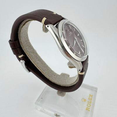 TUDOR Big Rose Oyster Prince Ref 7964 Maroon Dial Men's Automatic Watch