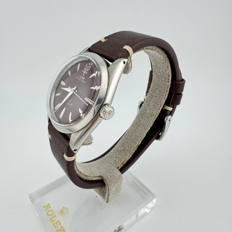 TUDOR Big Rose Oyster Prince Ref 7964 Maroon Dial Men&