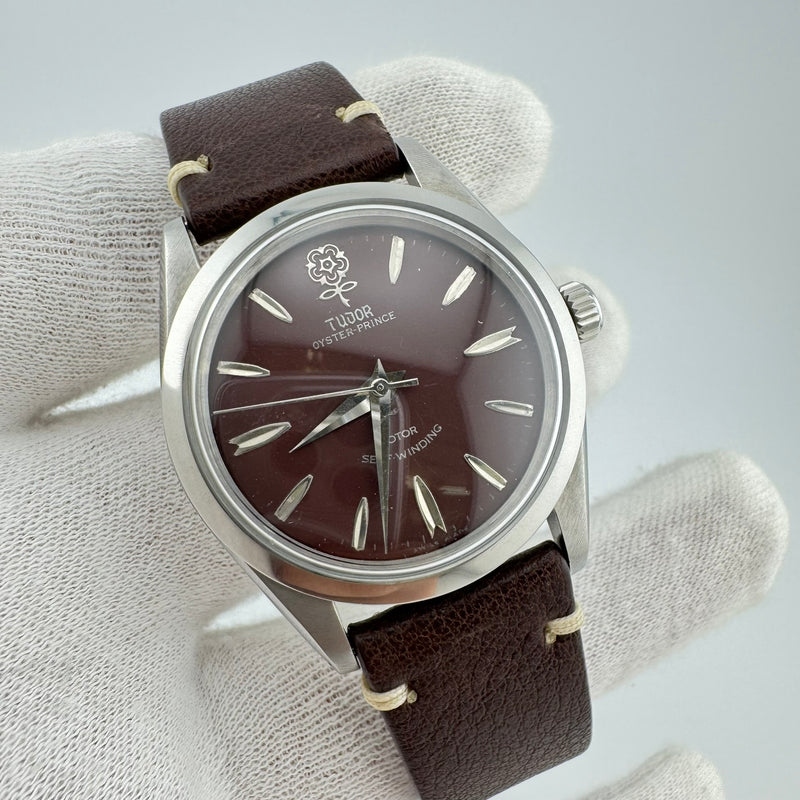 TUDOR Big Rose Oyster Prince Ref 7964 Maroon Dial Men&