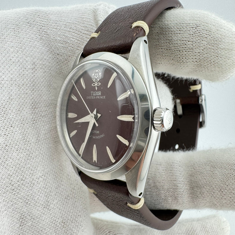 TUDOR Big Rose Oyster Prince Ref 7964 Maroon Dial Men&