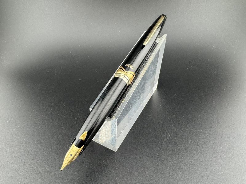 Sailor Pocket Fountain Pen 18K Gold Broad Nib July 1971 Zogan Inlay