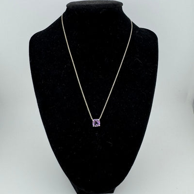 Tiffany & Co. Sparklers Amethyst 925 Sterling Silver Pendant Necklace