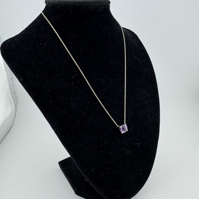 Tiffany & Co. Sparklers Amethyst 925 Sterling Silver Pendant Necklace