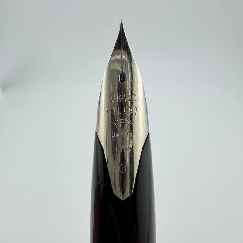 Pilot Custom Engraved Silver Kyomon Heart Sutra Fountain Pen 18K WG Fine Nib