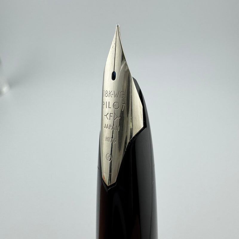 Pilot Custom Engraved Silver Kyomon Heart Sutra Fountain Pen 18K WG Fine Nib