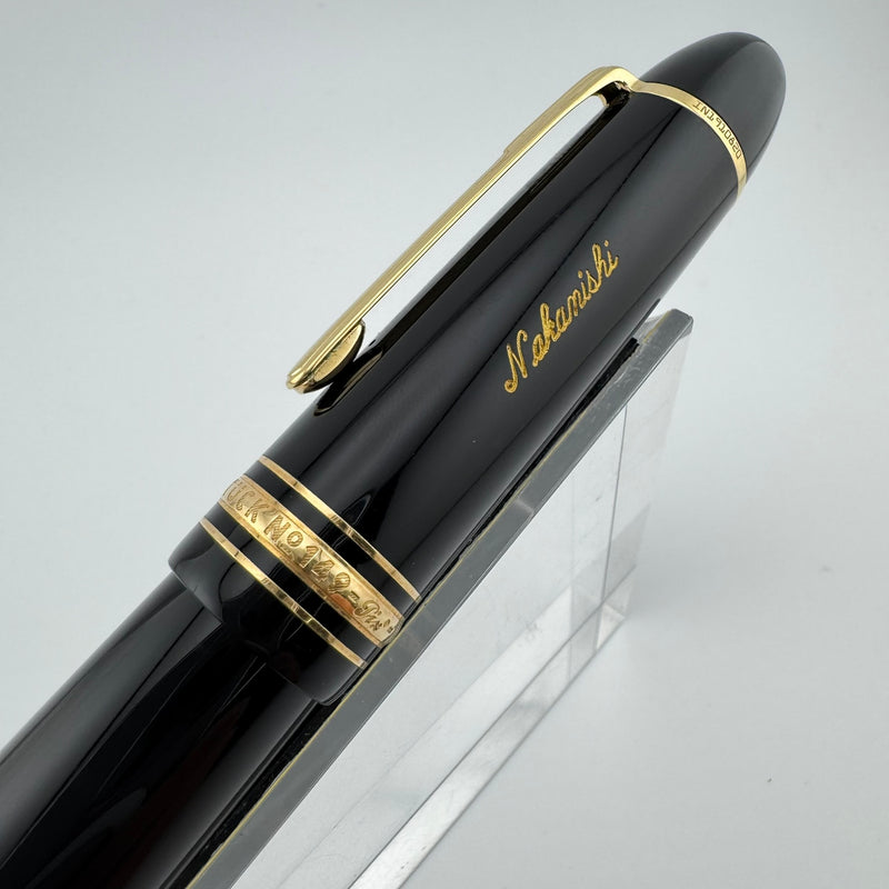 Montblanc Meisterstück No. 149 Fountain Pen 18K Gold Medium Nib Serviced w/Box