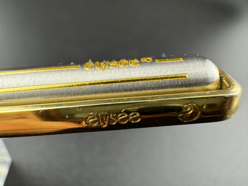 Elysee World Stainless Steel W/24K Gold Plate Body & Cap Fine Steel Nib  Fountain Pen