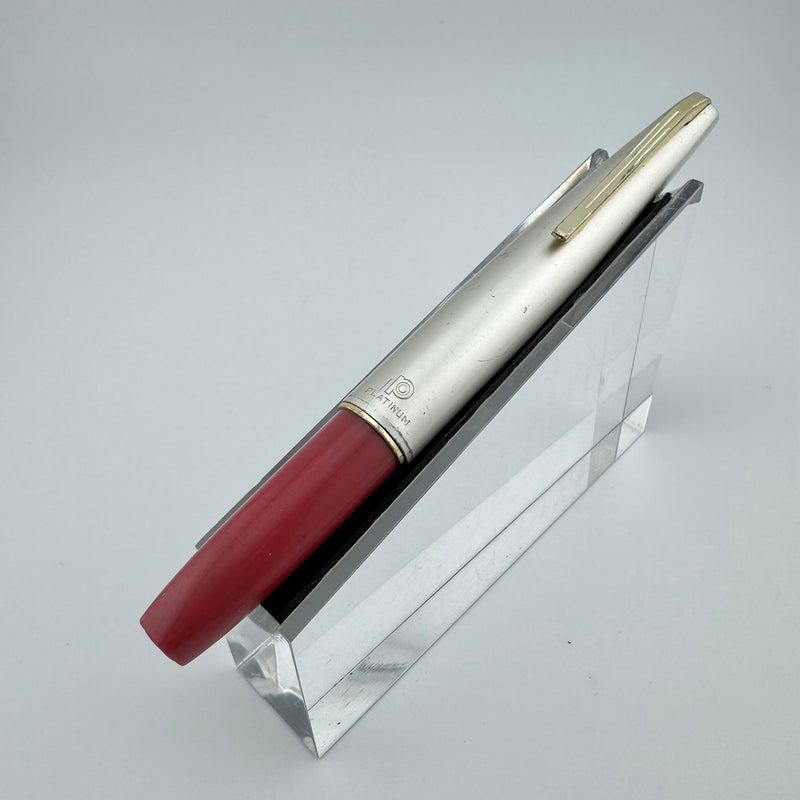 Platinum Pink & Silver Pocket Fountain Pen 14K Gold Extra-Fine Nib