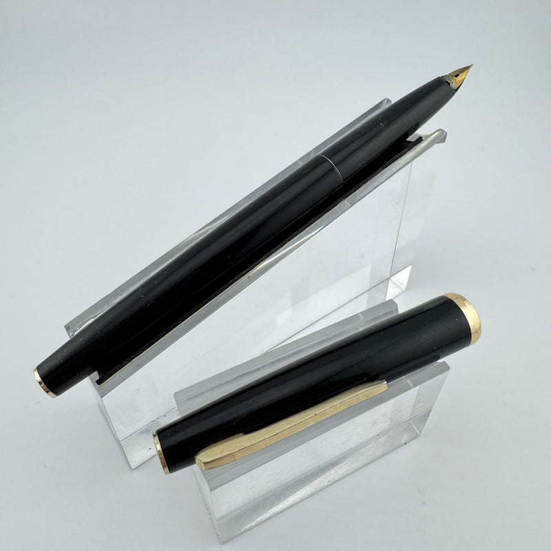 Pilot S80-V Black Resin Fountain Pen 14K Gold Extra-Fine Nib 1964