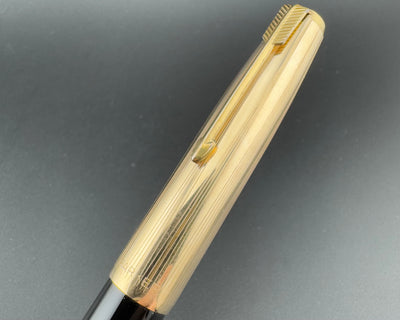 Parker 51 Aerometric Gold Filled Cap Fountain Pen 14K Gold F Nib