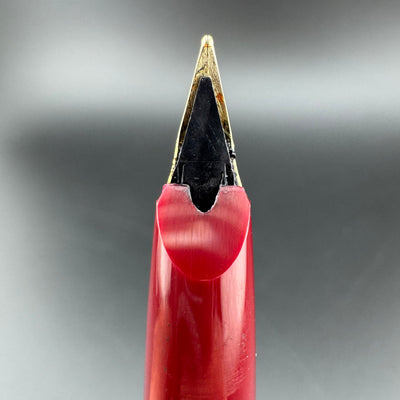 Montblanc 220P Red Resin C/C Fountain Pen GP Steel Fine Nib