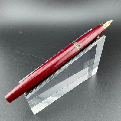 Montblanc 220P Red Resin C/C Fountain Pen GP Steel Fine Nib