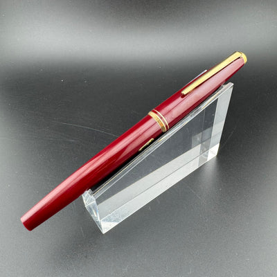 Montblanc 220P Red Resin C/C Fountain Pen GP Steel Fine Nib