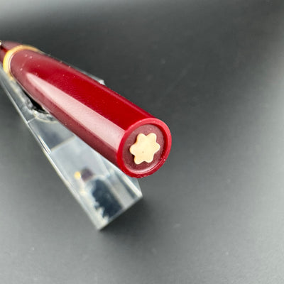 Montblanc 220P Red Resin C/C Fountain Pen GP Steel Fine Nib