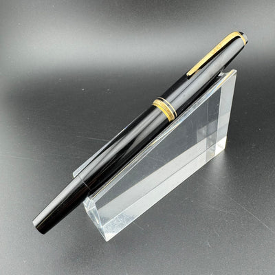 Montblanc No. 22 Black Resin Fountain Pen 14K Gold Extra-Fine Nib Serviced