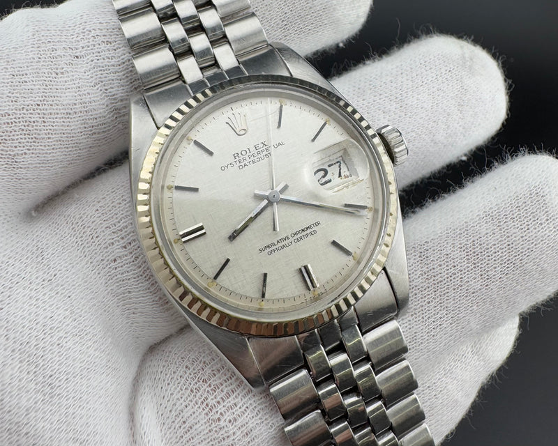 Rolex Datejust Ref. 1601 Silver Mosaic Dial Men&