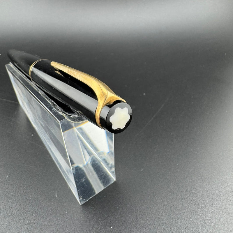 Montblanc No. 22 Black Resin Fountain Pen 14K Gold Extra-Fine Nib Serviced