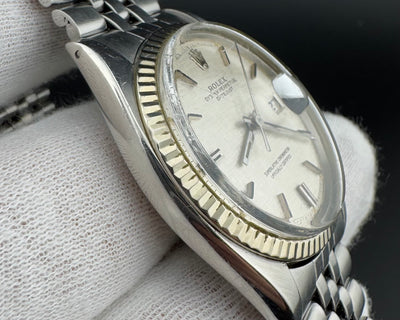 Rolex Datejust Ref. 1601 Silver Mosaic Dial Men's Automatic Watch