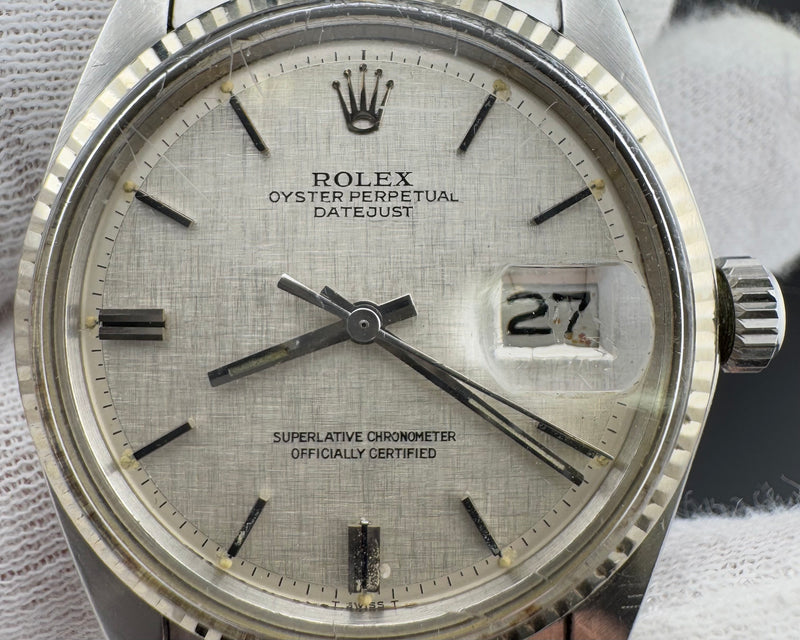 Rolex Datejust Ref. 1601 Silver Mosaic Dial Men&