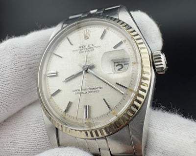 Rolex Datejust Ref. 1601 Silver Mosaic Dial Men's Automatic Watch