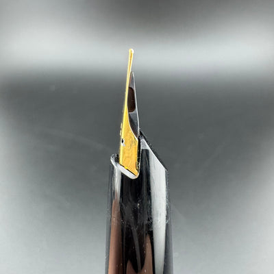 Montblanc Classic Black Resin Fountain Pen Gold Plated Steel Extra-Fine Nib