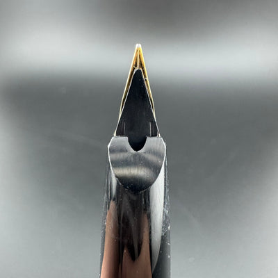 Montblanc Classic Black Resin Fountain Pen Gold Plated Steel Extra-Fine Nib