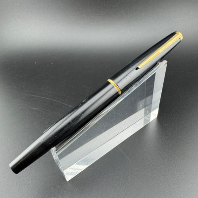 Montblanc Classic Black Resin Fountain Pen Gold Plated Steel Extra-Fine Nib