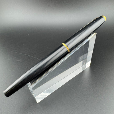 Montblanc Classic Black Resin Fountain Pen Gold Plated Steel Extra-Fine Nib