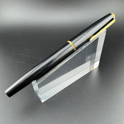 Montblanc Classic Black Resin Fountain Pen Gold Plated Steel Extra-Fine Nib