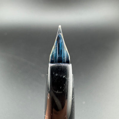 Platinum Black & Silver Pocket Fountain Pen GP Steel Extra-Fine Nib