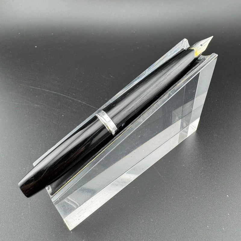 Platinum Black & Silver Pocket Fountain Pen GP Steel Extra-Fine Nib