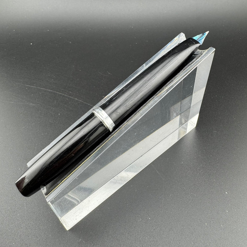 Platinum Black & Silver Pocket Fountain Pen GP Steel Extra-Fine Nib