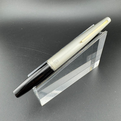 Platinum Black & Silver Pocket Fountain Pen GP Steel Extra-Fine Nib
