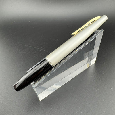 Platinum Black & Silver Pocket Fountain Pen GP Steel Extra-Fine Nib