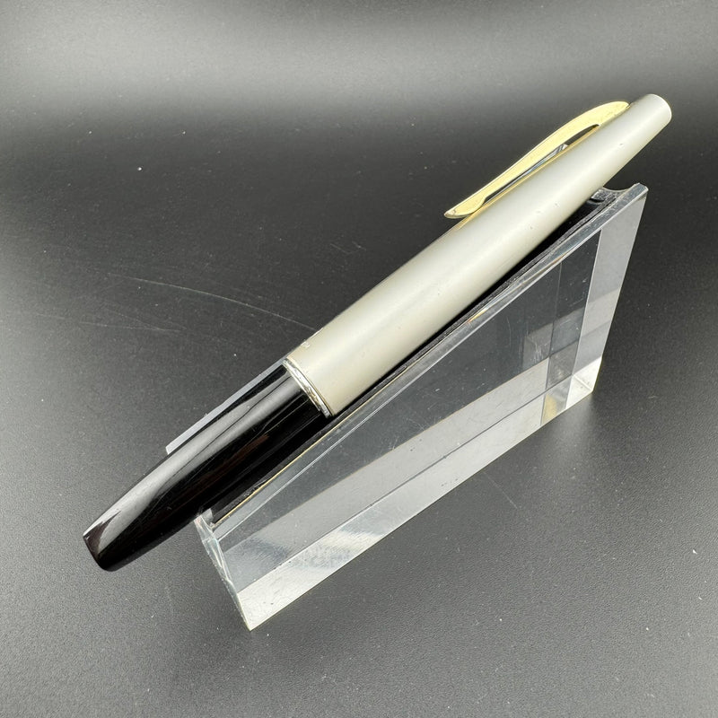 Platinum Black & Silver Pocket Fountain Pen GP Steel Extra-Fine Nib