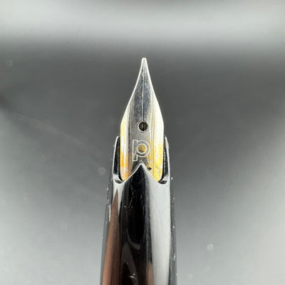 Platinum Silver & Black Pocket Fountain Pen GP Steel Extra-Fine Nib