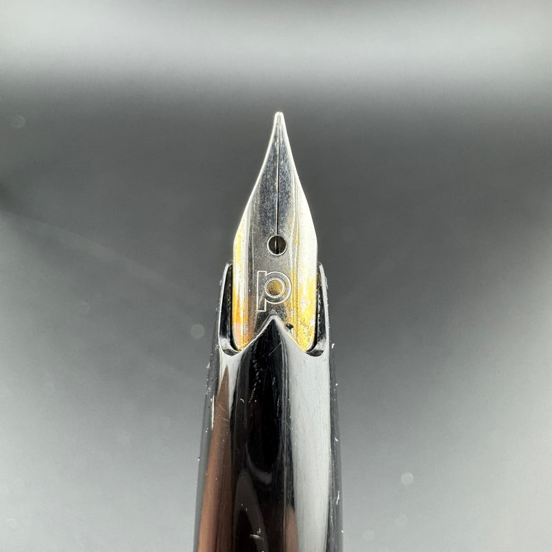 Platinum Silver & Black Pocket Fountain Pen GP Steel Extra-Fine Nib