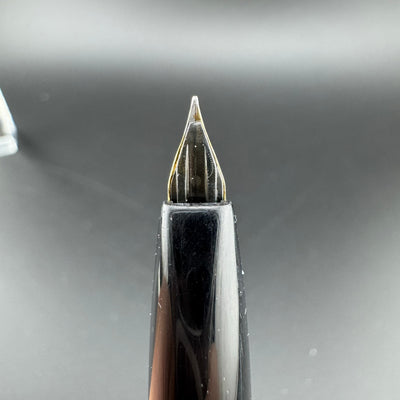 Platinum Silver & Black Pocket Fountain Pen GP Steel Extra-Fine Nib