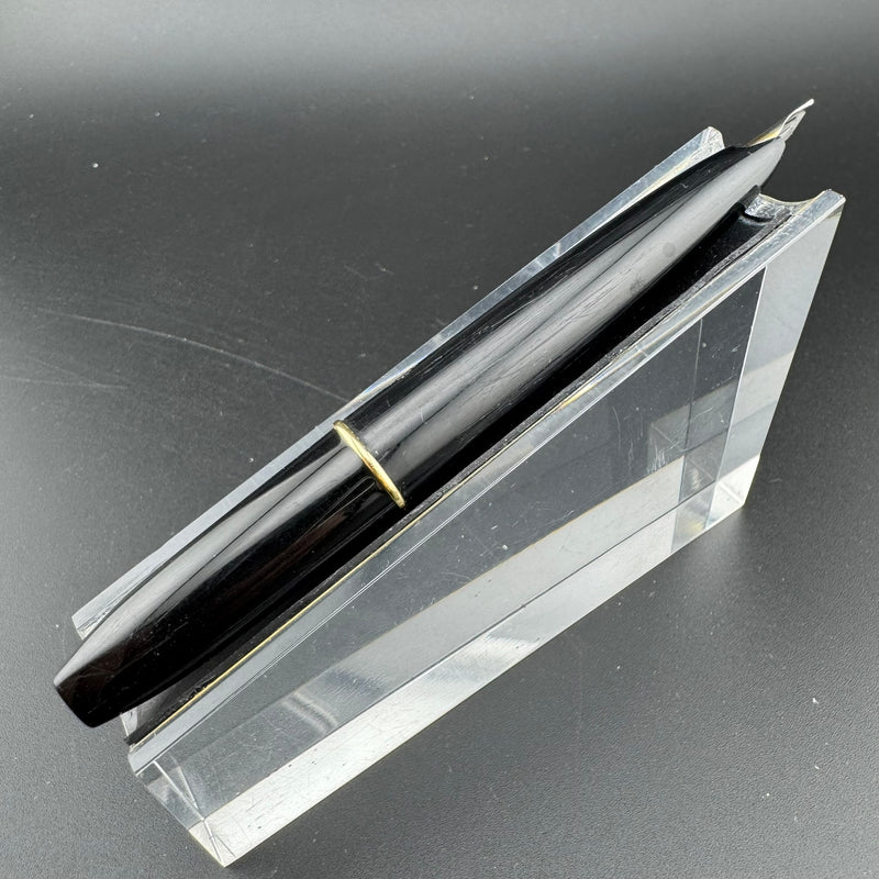 Platinum Silver & Black Pocket Fountain Pen GP Steel Extra-Fine Nib