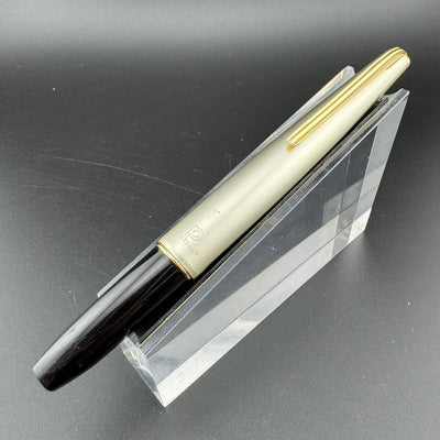 Platinum Silver & Black Pocket Fountain Pen GP Steel Extra-Fine Nib
