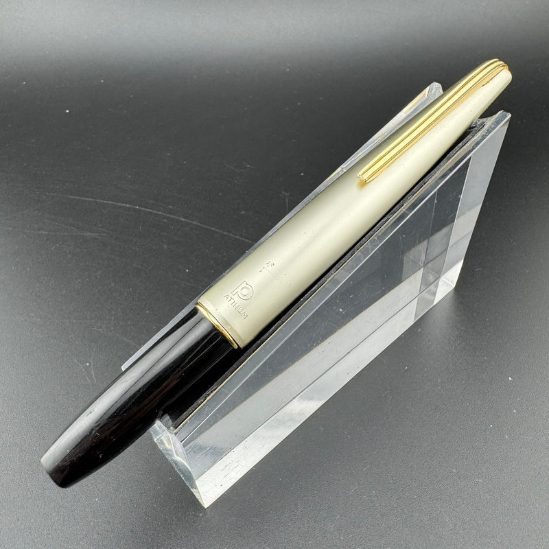 Platinum Silver & Black Pocket Fountain Pen GP Steel Extra-Fine Nib