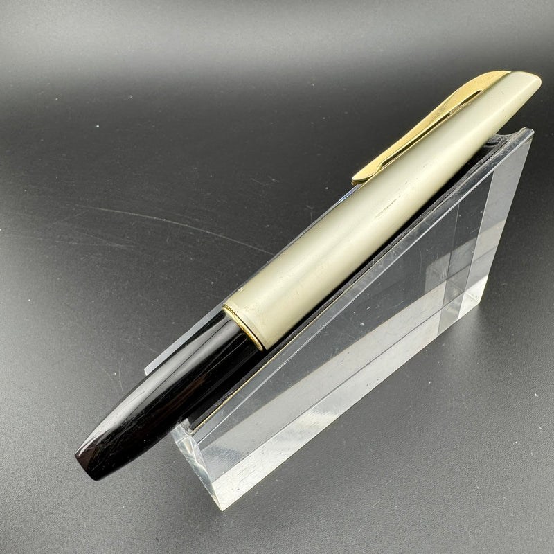 Platinum Silver & Black Pocket Fountain Pen GP Steel Extra-Fine Nib