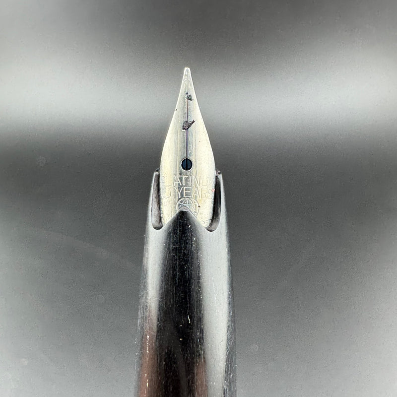 Platinum Black & Silver Fountain Pen Steel Iridium Fine Nib