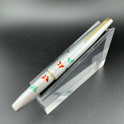 Platinum Floral Series Pocket Fountain Pen Butterfly 14K Gold Fine Nib