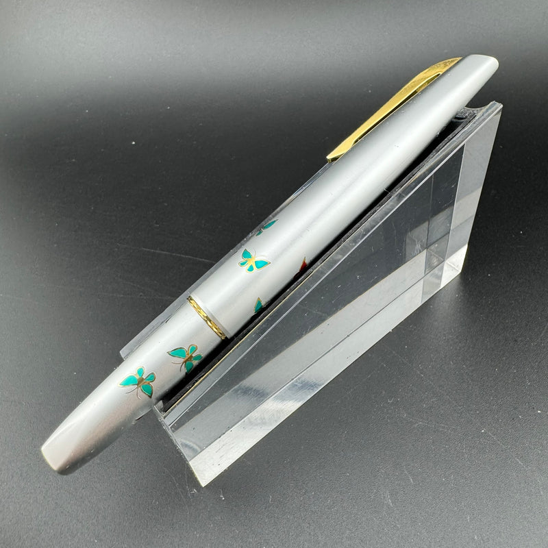Platinum Floral Series Pocket Fountain Pen Butterfly 14K Gold Fine Nib