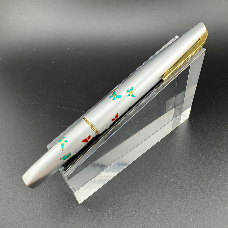 Platinum Floral Series Pocket Fountain Pen Butterfly 14K Gold Fine Nib