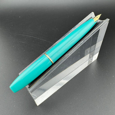 Platinum Teal & Silver Pocket Fountain Pen 14K Gold Extra-Fine Nib
