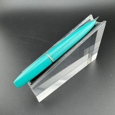 Platinum Teal & Silver Pocket Fountain Pen 14K Gold Extra-Fine Nib