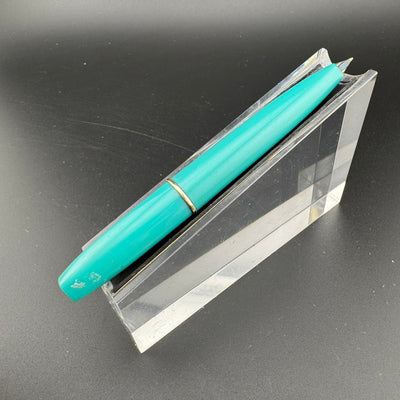 Platinum Teal & Silver Pocket Fountain Pen 14K Gold Extra-Fine Nib